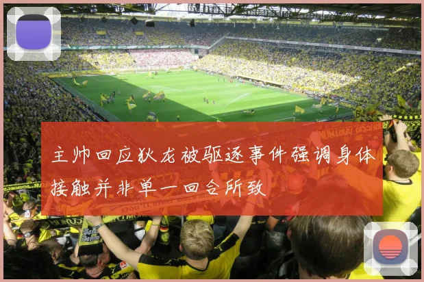 主帅回应狄龙被驱逐事件强调身体接触并非单一回合所致
